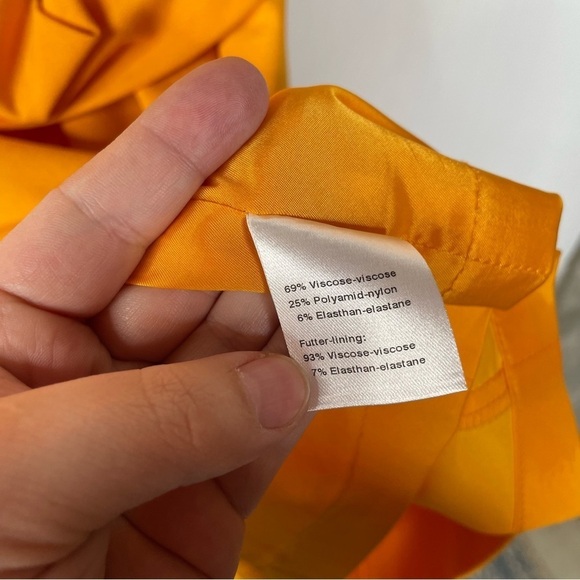 Akris Punto Cross Waist Knit Sheath Dress in Tangerine Size 10 - Picture 8 of 9